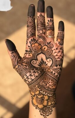 Kids look adorable in every Mehndi Design Photo
