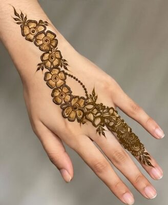 Kids look cute with Simple Mehndi Design New patterns