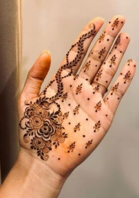 Latest Front Hand Mehndi Design is very popular