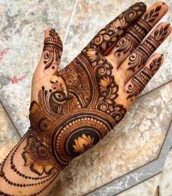 Mandala Arabic Mehndi Design adds a traditional touch