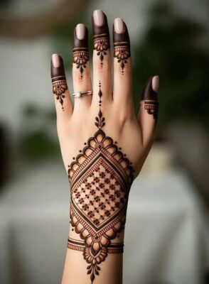 Mandala Mehndi Designs Image is round and artistic