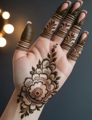 Mehndi Design Simple adds charm to any outfit