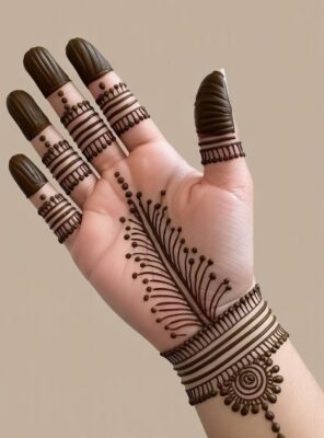 Mehndi Design Simple can be done in minutes