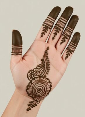 Mehndi Design Simple compliments festive jewelry