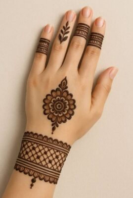 Mehndi Design Simple is a light yet beautiful style
