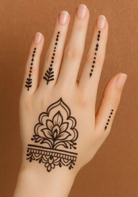 Mehndi Design Simple is ideal for small functions