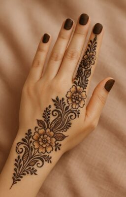 Mehndi Design Simple is quick to apply