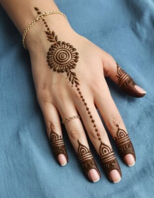 Mehndi Design Simple looks adorable on fingers