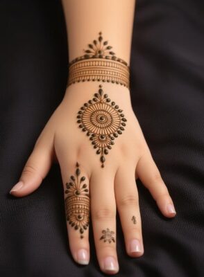 Mehndi Design Simple looks balanced and neat