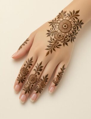 Mehndi Design Simple looks elegant on hands