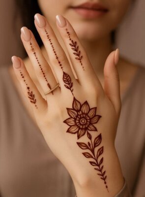 Mehndi Design Simple looks neat and graceful