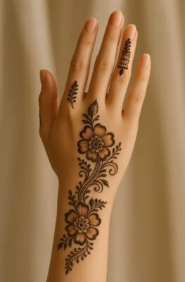 Mehndi Design looks simple and elegant