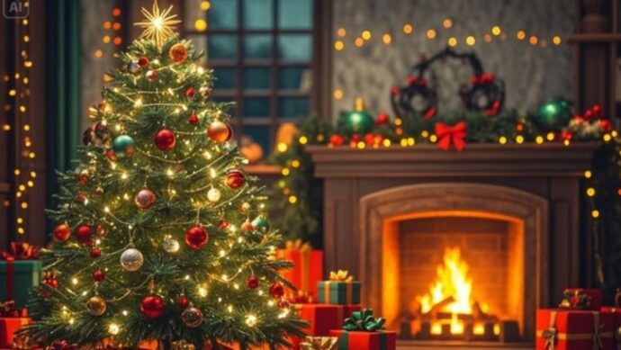 Minimal Christmas Wallpaper feels calm