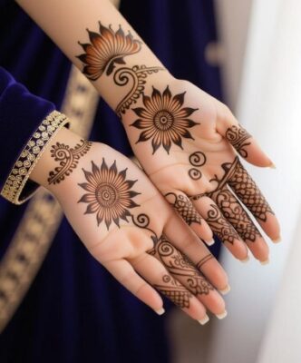 Minimal Mehndi Designs Image is soft and classy