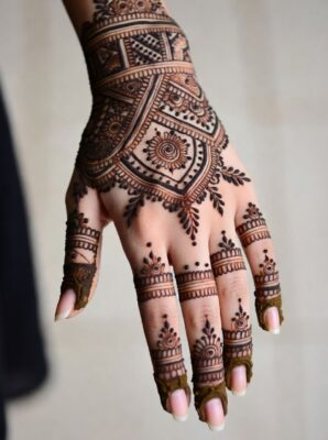 Modern Back Hand Mehndi Design suits every trendy look