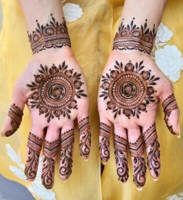 Modern Royal Front Hand Mehndi Design