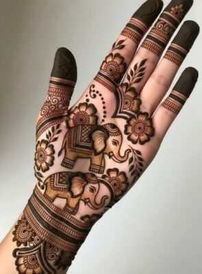 Mehndi Design Front Hand looks stunning