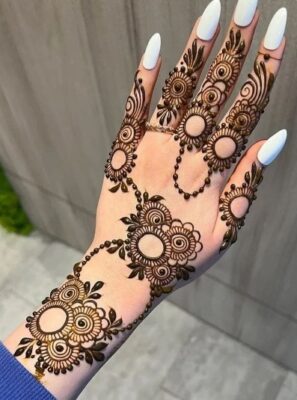 Peacock Stylish Full Hand Mehndi Design adds beauty