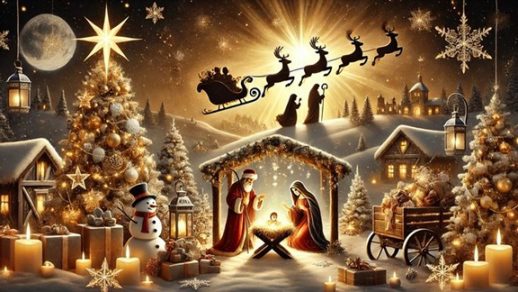 Phone looks festive with Christmas Wallpaper