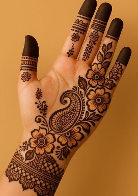 Popular Mehndi Design Front Hand is perfect for photos