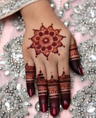 Quick Back Hand Mehndi Design saves time yet looks beautiful