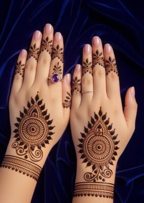 Rose Mehndi Designs Image looks romantic