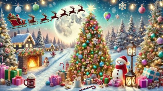 Santa Christmas Wallpaper spreads joy