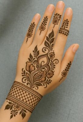 Simple Arabic Mehndi Design suits all events