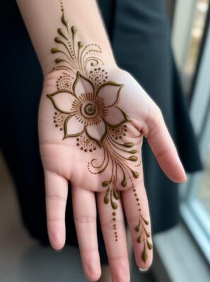 Simple Mehndi Design is easy to apply