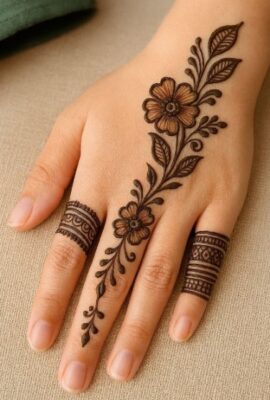 Simple lines create lovely Arabic Mehndi Design