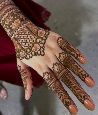 Stunning Back Hand Mehndi Design completes your festive look