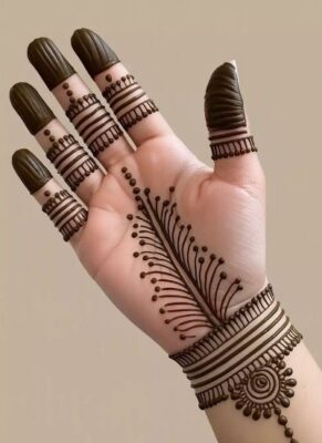 Stylish Full Hand Mehndi Design makes photos beautiful