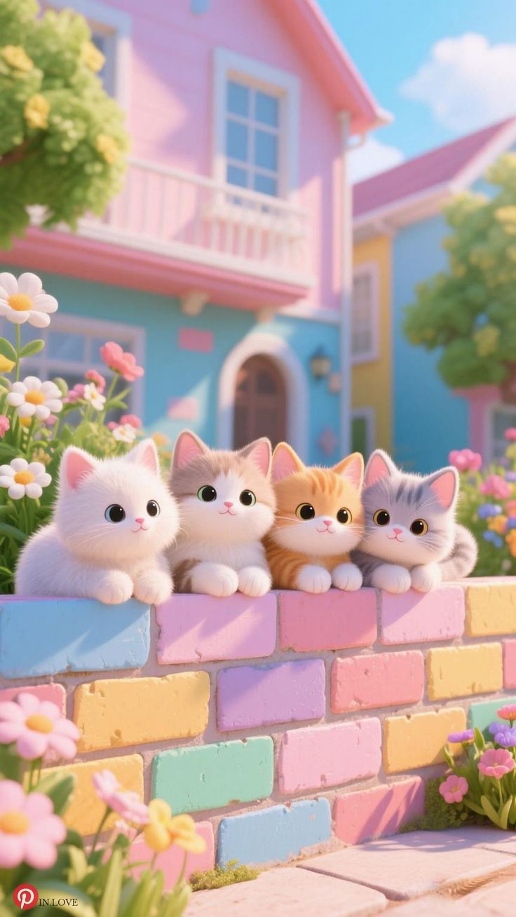 The colors pop beautifully on a cute wallpaper