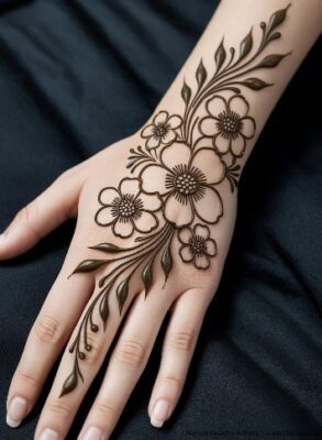 Traditional Arabic Mehndi Design looks timeless