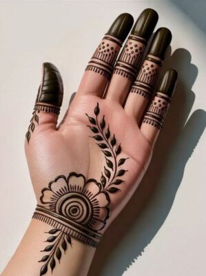 Traditional Mehndi Design Front Hand never goes out of style