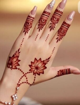 Traditional style suits Easy Mehndi Design