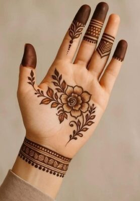 Traditional touch enhances Arabic Mehndi Design