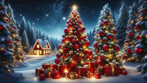 Tree Christmas Wallpaper looks magical