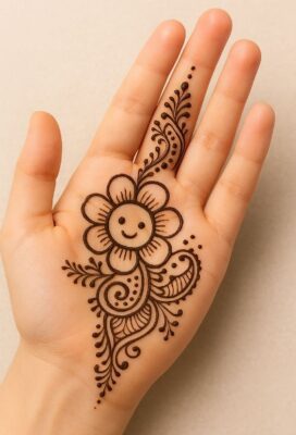 Trendy Front Hand Mehndi Design attracts attention