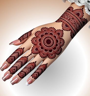 Trendy look starts with Simple Mehndi Design