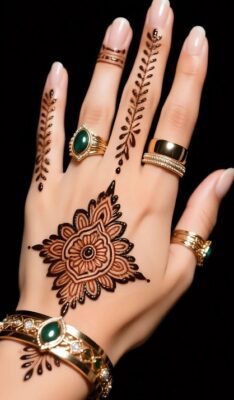 Unique Arabic Mehndi Design attracts attention quickly
