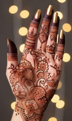 Unique Mehndi Design Front Hand grabs attention