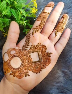 You can create a Front Hand Simple Mehndi Design in just a few minutes
