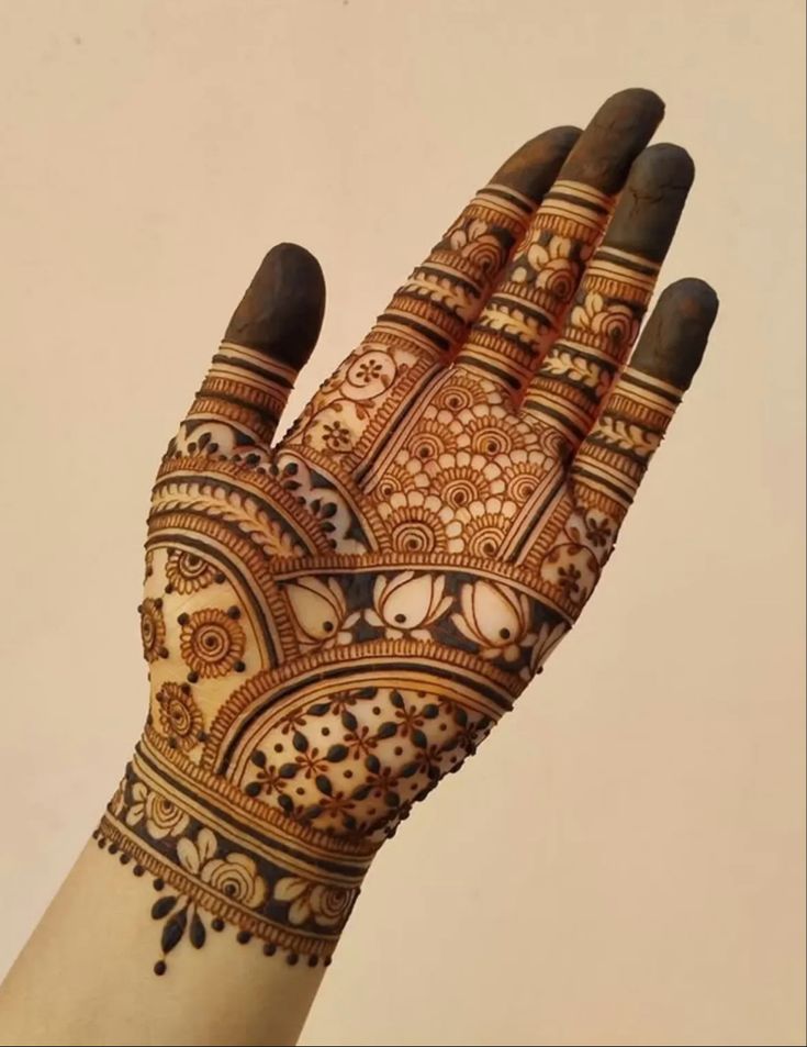 Bridal Mehndi Design is rich with detailed artwork