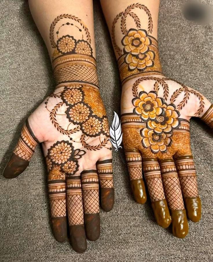 Festival arabic mehndi design adds charm to celebrations