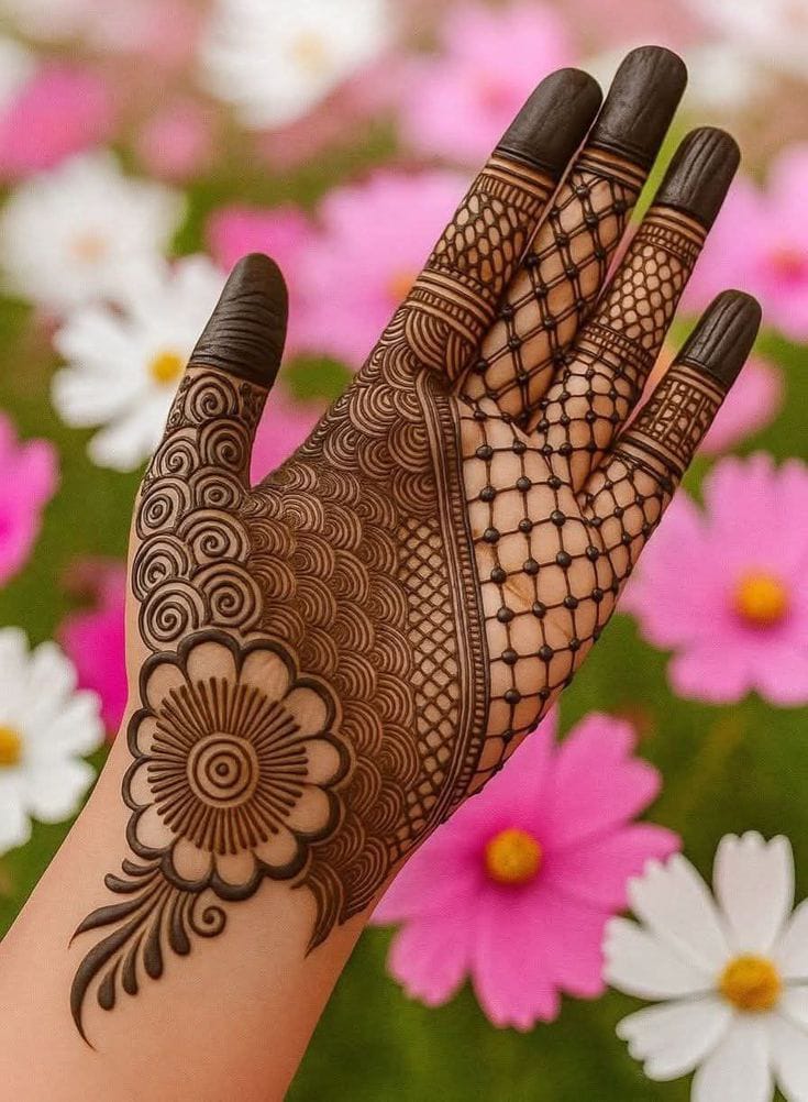 Modern arabic mehndi design suits every festive occasion