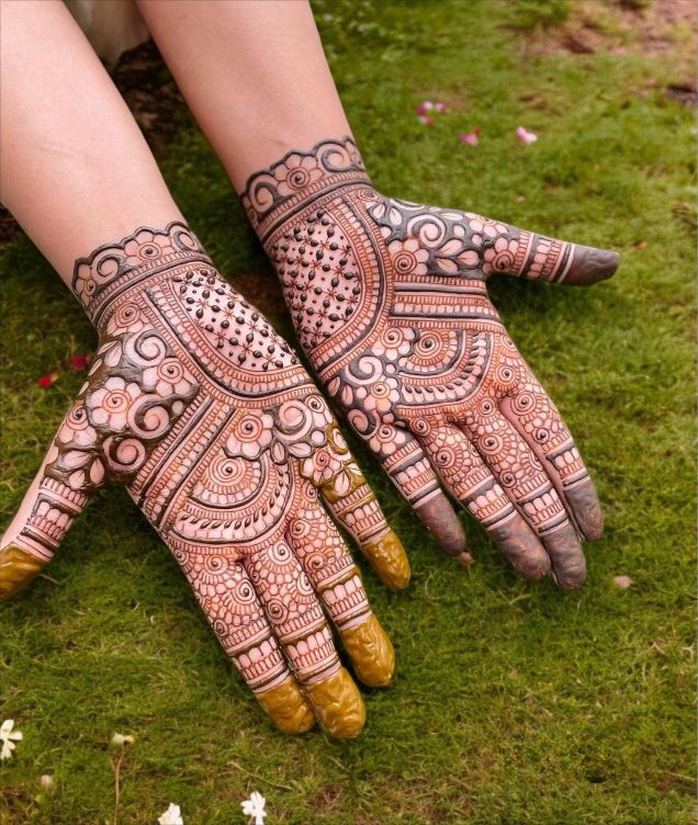 Simple Front Hand Mehndi Designs
