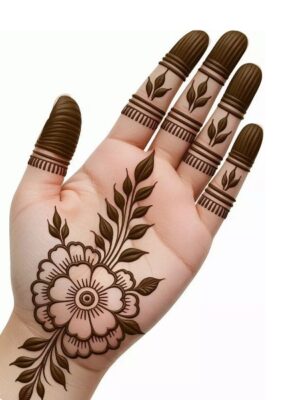 A Simple Mehndi Design enhances natural hand beauty