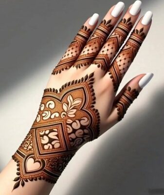 Bridal Mehndi Design includes detailed and artistic patterns