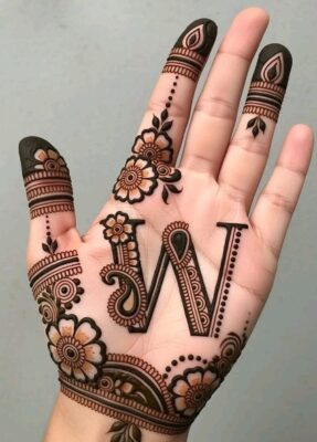 Front Hand Simple Mehndi Design is perfect for festivals